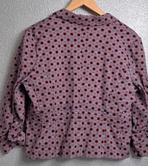 Ellen Tracy Art Deco Jacket  Size L - Picture 9 of 11